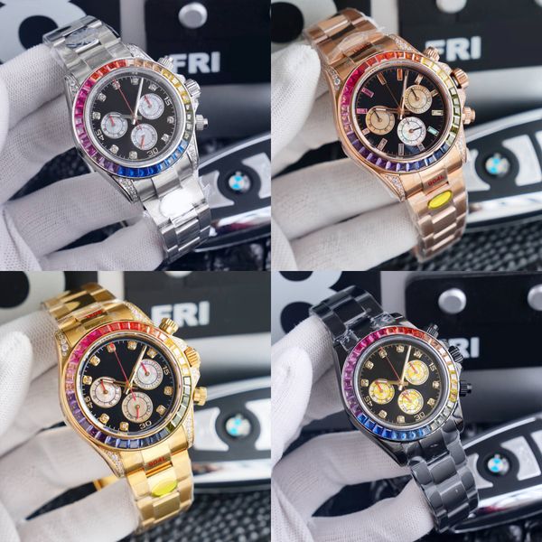 Роскошные мужские часы 40 мм U1 автоматические часы с золотым циферблатом с сапфировым стеклом дизайнерские мужские часы с бриллиантом ремешок из нержавеющей стали 904L часы Montre De Luxe dhgates watch lb