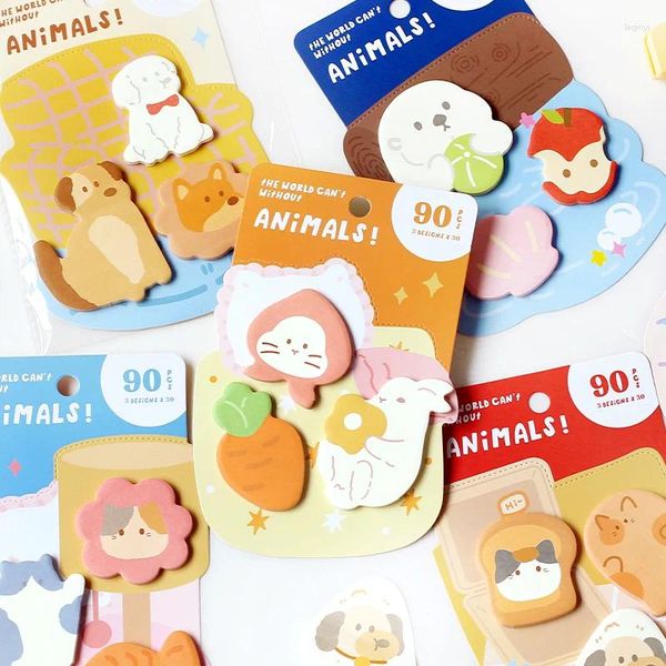 12 confezioni/lotto Il mondo non può vivere senza serie di piccoli animali Blocco note di carta fai-da-te con decorazione creativa adorabile e carina