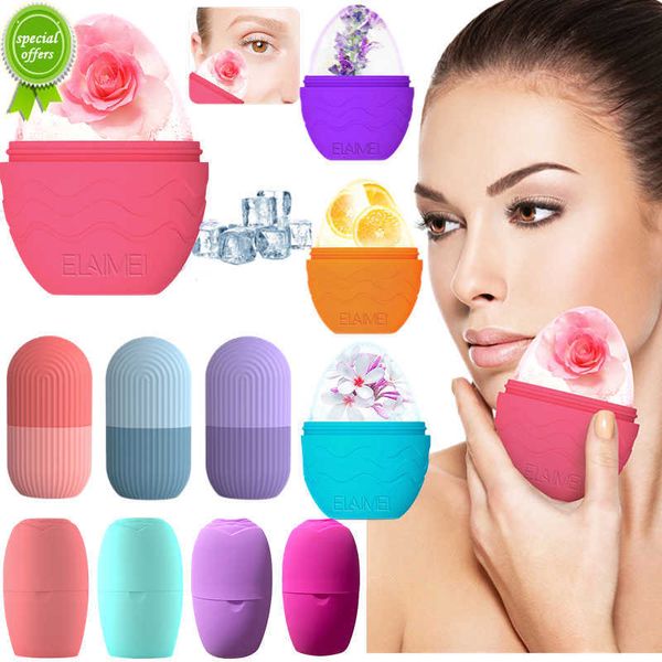 Novo cubo de gelo de silicone bandejas de beleza elevando bola de gelo massageador contorno de rolos de olho Tratamento facial Reduce a ferramenta de cuidados com a pele da acne