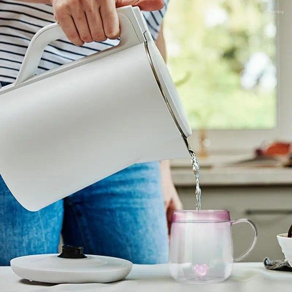 Bicchieri da vino Tazze da caffè in vetro 430ml Bicchieri creativi Tazza da tè trasparente con cuore 3D Tazza per succo di latte resistente al calore per donne Uomini Home Office