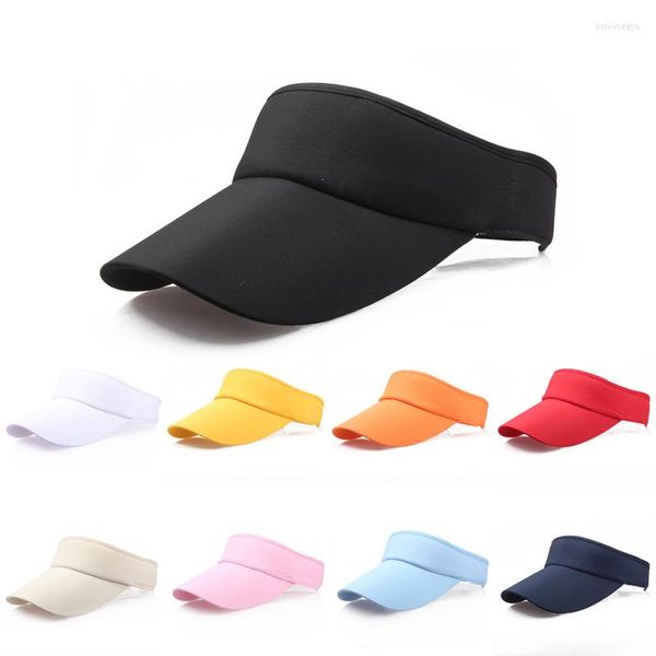 Berets Damen Sommer Topless Sonnenhüte für Mädchen Golf Tennis Caps Strand UV-Schutz Sonnenhut Verstellbare Herren Outdoor Sports Visier