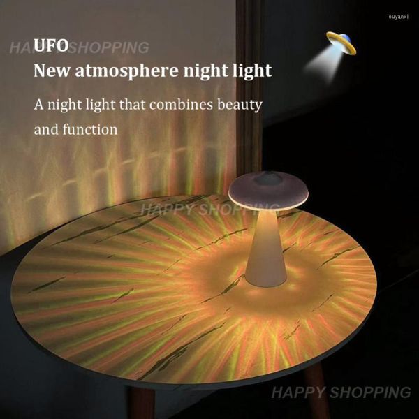 Tischlampen Atmosphärenlampe für Nachttisch Schlafzimmer Bar Schreibtisch Desktop-Dekor Dimmen USB-Aufladung Dekoration Home Nachtlicht