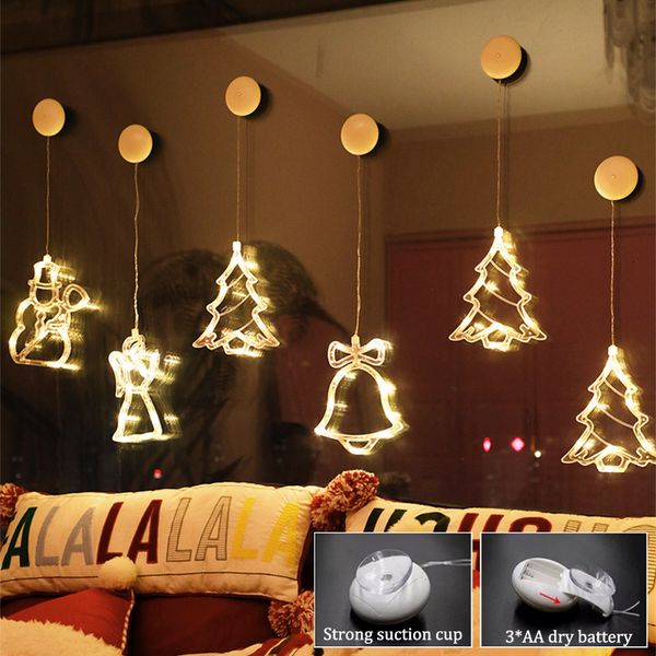 Altri articoli per feste per eventi Ventosa natalizia Luce per finestre Decorazione per fondali Stringa LED per interni Casa Camera da letto Matrimonio Anno 230422