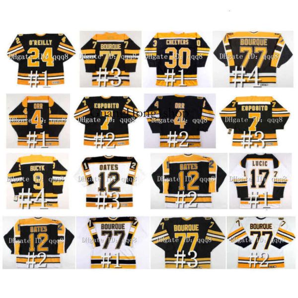 Bruins Vintage Ray GH Bourque Hockey Jersey Bobby Orr Cam Neely Phil Esposito Adam Oates Johnny Bucyk Derek Sanderson TERRY O'REILLY Gerry selten