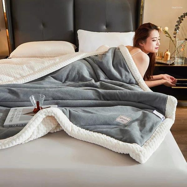 Cobertores inverno grosso quente flanela cobertor quarto colchas sofá nap casa cama consolador estudante dormitório único