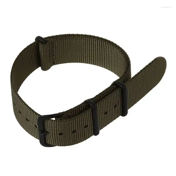 Portachiavi cinturino per orologio sportivo da esterno in tessuto di nylon verde militare da 20 mm, adatto per TIMEX WEEKENDER WB2034