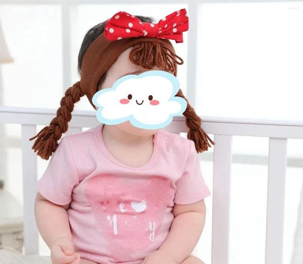 Accessori per capelli Copricapo Anello stile sveglio INS Edizione coreana Per bambini Con fiocco Treccia per bambini Fascia per cravatta Cotone Da ragazza