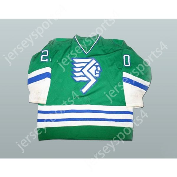 Green Green 20 Springfield Indians Hockey Jersey Novo Ed S-M-L-XL-XXL-3xl-4xl-5xl-6xl