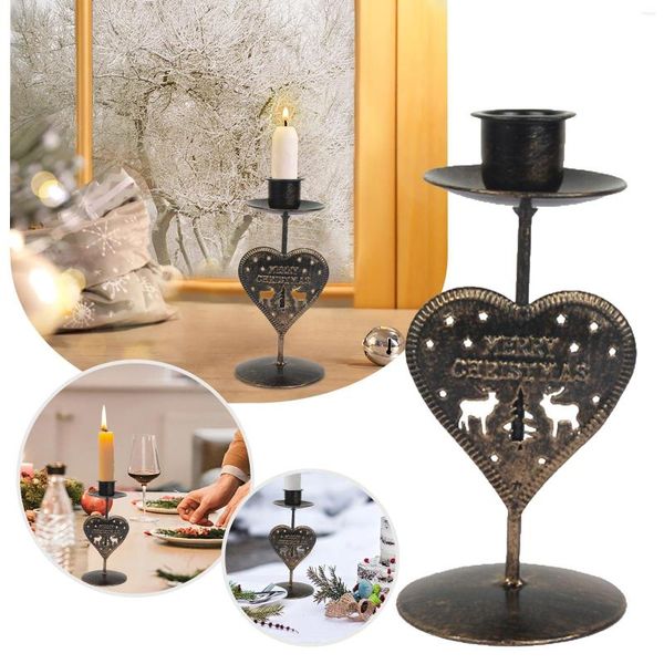 Titulares de vela Titular de Natal Metal Tealight Candlestick Tea Floor Light Floor