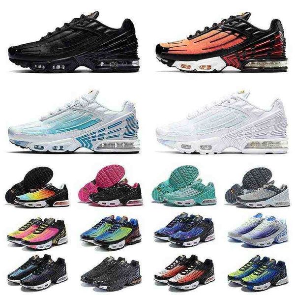 TN-Plus 3 III Ayakkabı Chaussures De Sport Döndü Stok Spor Spor ayakkabıları Zapatos Deportivos Ultra SE Lazer Mavi Mens Tüm Siyah Rugby Beyaz Eğitimler Boyutu AB 36-46