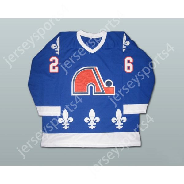 Benutzerdefinierte Peter Stasy 26 Quebec Nordiques Hockey Trikot Neue Top ED S-M-L-XL-XXL-3XL-4XL-5XL-6XL