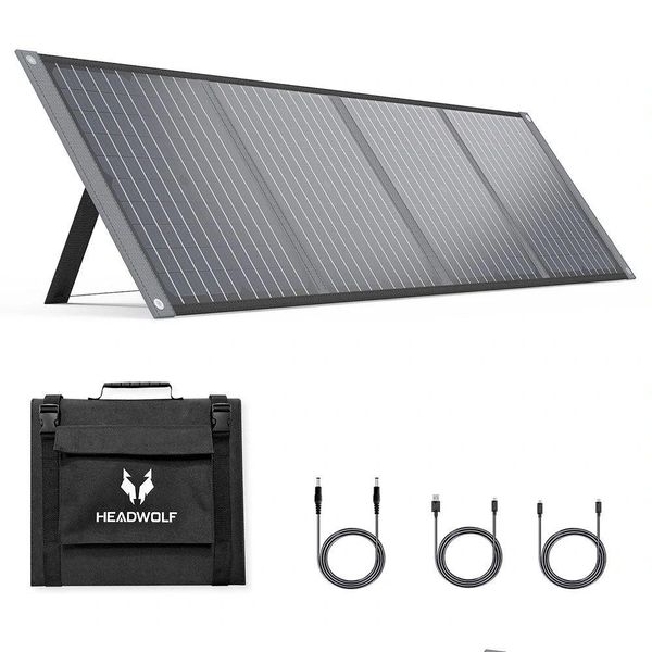 Pannelli solari flessibili Headwolf S100 100W 18V Pannello portatile pieghevole Ip65 impermeabile per centrale elettrica Consegna di goccia Energia rinnovabile Dhtcn