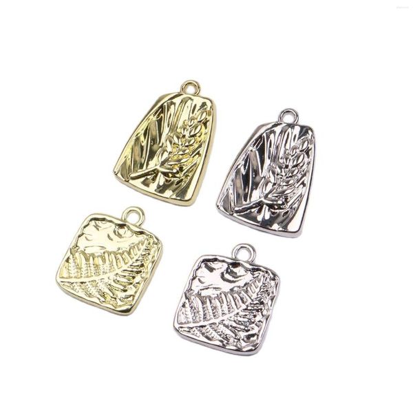 Charms Eruifa 10pcs Leaves Wheat Coin Coin Cinc сплав сплав модный колье, грубое браслет, женская девушка, девочка Diy ручной работы 2 цвета