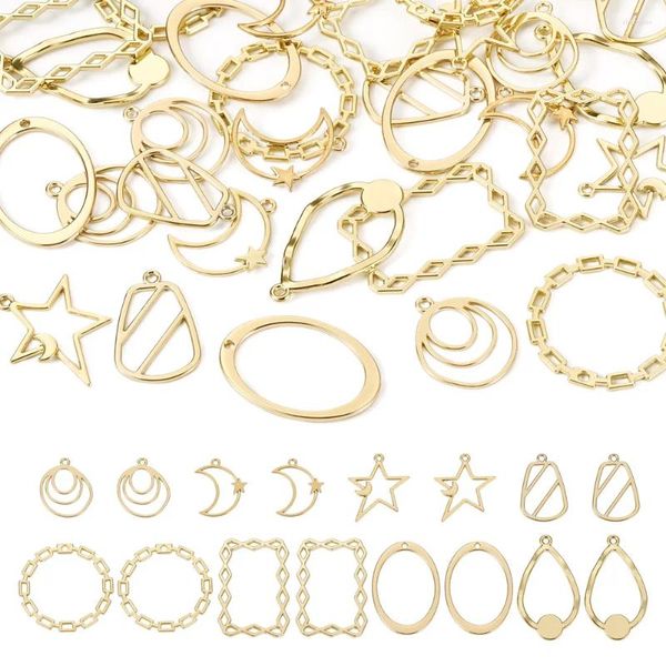 Anhänger Halsketten 32 Stücke Legierung Anhänger Gemischte Formen Baumeln Charms Goldene Farbe Für DIY Handgemachte Armband Halskette Schmuck Machen Zubehör