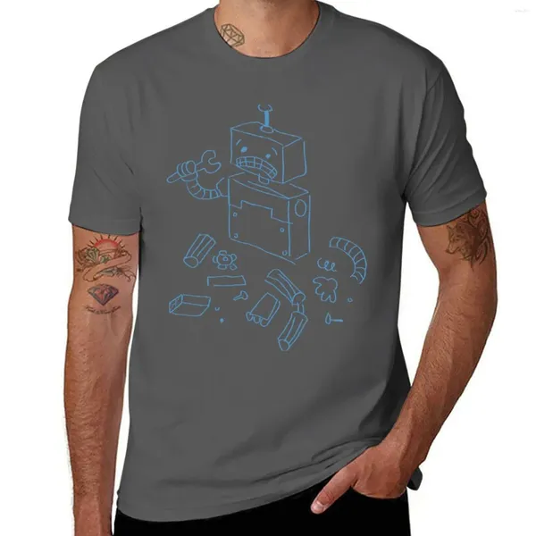 Erkek Tank Tops 404- Kırık Robot T-Shirt Kısa Adam Giysileri Grafik T Shirt Erkekler