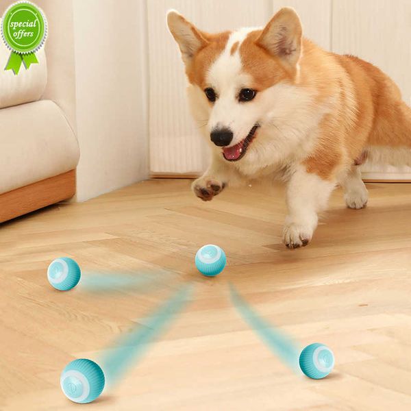 Nuovi giocattoli elettrici per cani Palla rotante automatica Giocattoli intelligenti per cani Divertenti Giochi per cuccioli semoventi Giocattoli Fornitura di giochi interattivi per animali domestici