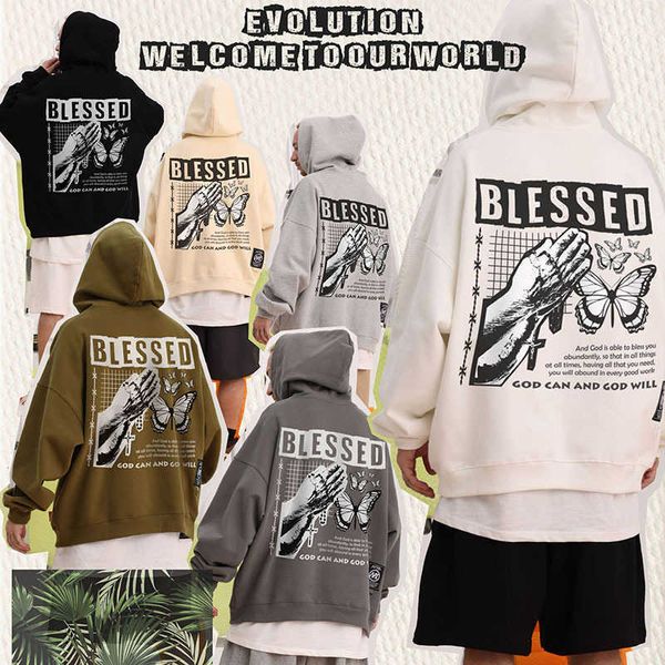 Maxwdf Pullover con cappuccio Jesus Sweater Peso g Coppia in pile leggero e peluche sciolto Bk