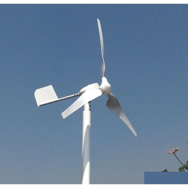 Windgeneratoren Advanced 600W Max. 700W 12V 24V 48V 3-Blatt-Tal-Turbine-Energie-AC-Generator mit niedriger Drehzahl für Wohn-/Fischerboot-Drop D Dhzoq