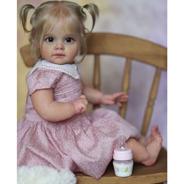 Novo 60cm boneca reborn premium pintado artesanal transplante de cabelo simulação brinquedos do bebê para meninas brinquedos do bebê kit boneca reborn