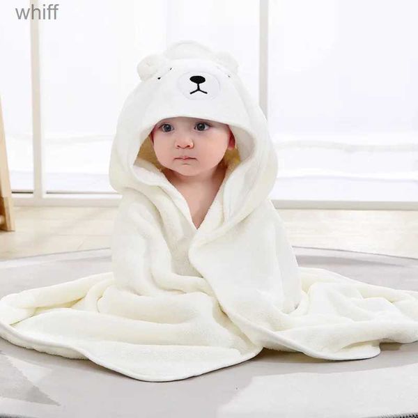 Полотенца Халаты Полотенца с капюшоном для малышей Халат для новорожденных Супермягкое банное полотенце Одеяло Теплая пеленка для сна для маленьких мальчиков и девочекL231123