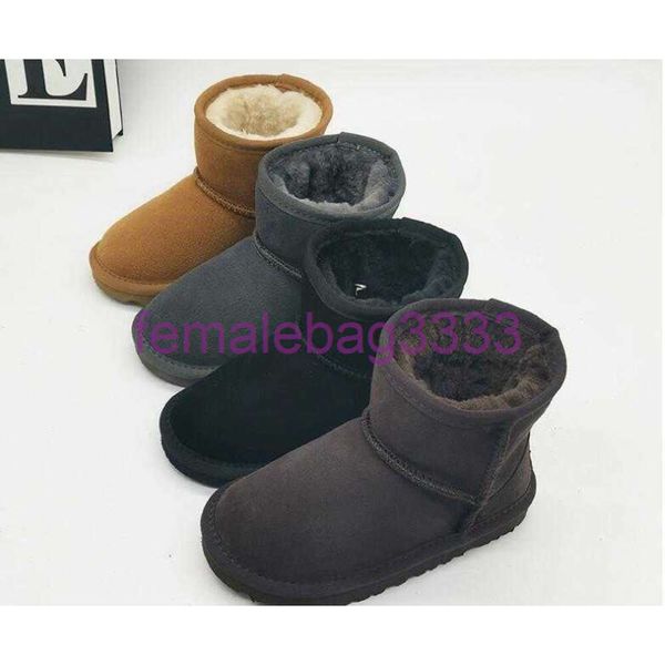 Botas de neve curtas bebê menino menina crianças pele manter quente lindo presentes de aniversário de natal venda quente aus u5281 eur szie eur 21-34 sapatos de grife grátis