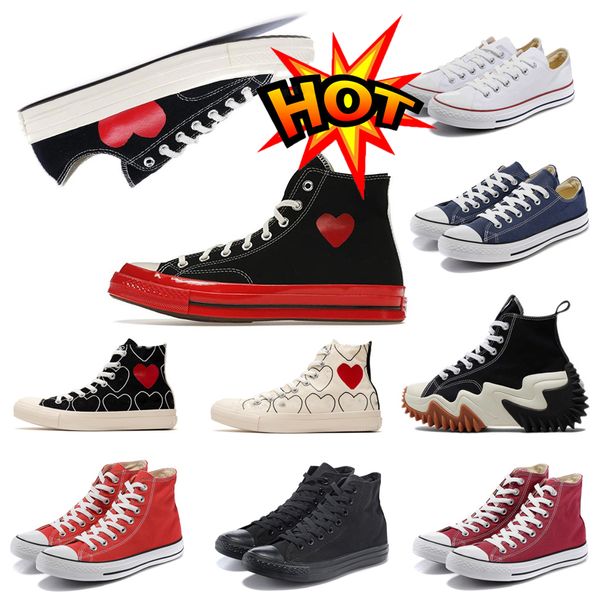 Designer 1970 scarpe da donna Red Heart anni '70 Big Eyes Chuck Hearts anni '70 Skate Scarpe con plateau spesse Materiali di tela classici Sneaker da skateboard da uomo taglia 35-44