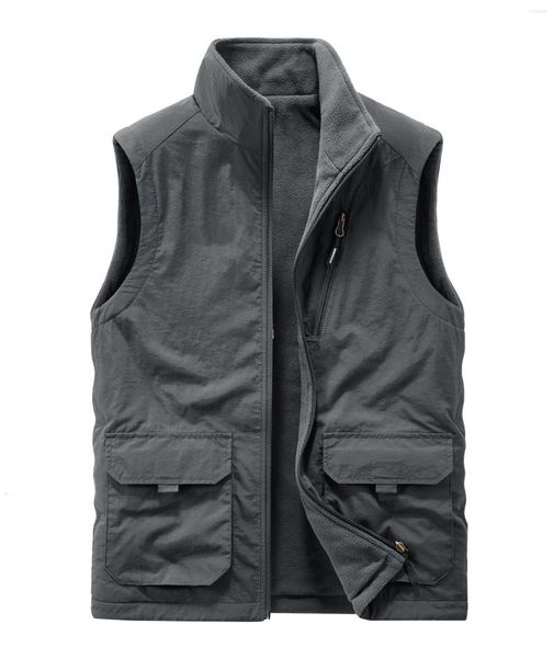 Gilet da uomo Gilet da caccia da uomo Capispalla Cappotti di grandi dimensioni Alpinismo Pografia Giacca senza maniche Cappotto da uomo alla moda