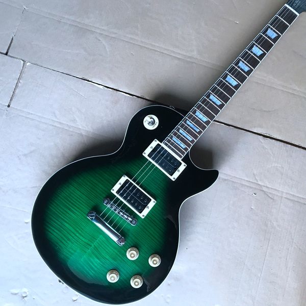 1958 Slash Signature Anaconda Burst Flame Maple Green Chitarra elettrica Corpo in mogano, Hardware cromato spedizione gratuita