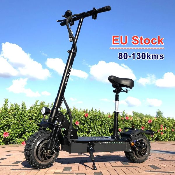 Diğer Spor Ürünleri Elektrikli Scooterlar EU Stok 3200W Scooter Yetişkinler 11 inç Tekerlekler Çift Motor Elektrikli Bisiklet Katlanabilir Kick 231122