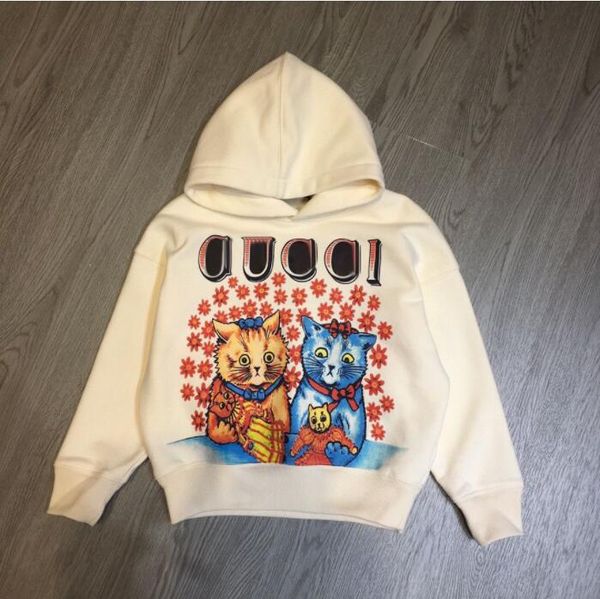 Çocuk Sweatshirts Erkek Kızlar Hoodies Gevşek Mektup Dalga Baskılı Sokak Giyim Hiphop Külotu Üstler Çocuklar Günlük Sweatshirt Bebek Giyim Sarı