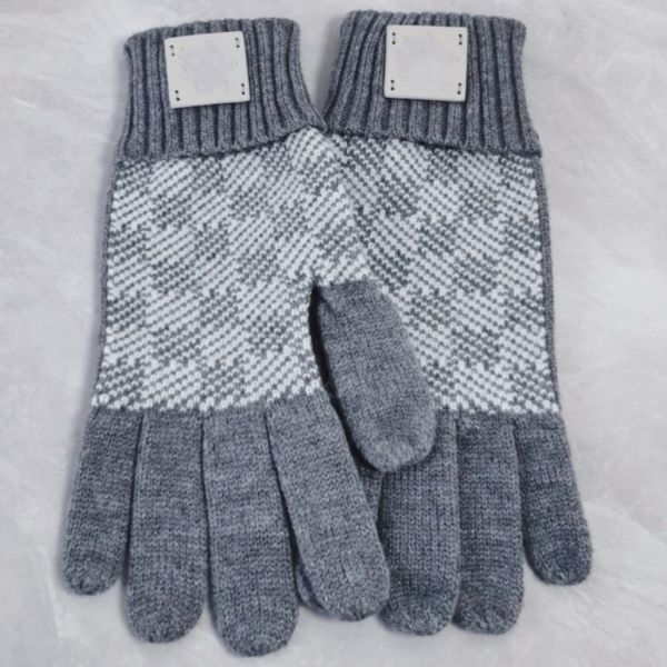 Luxo masculino feminino luva l designer luvas de dedo cashmere inverno gants quente handschuh moda guantes marca luvas