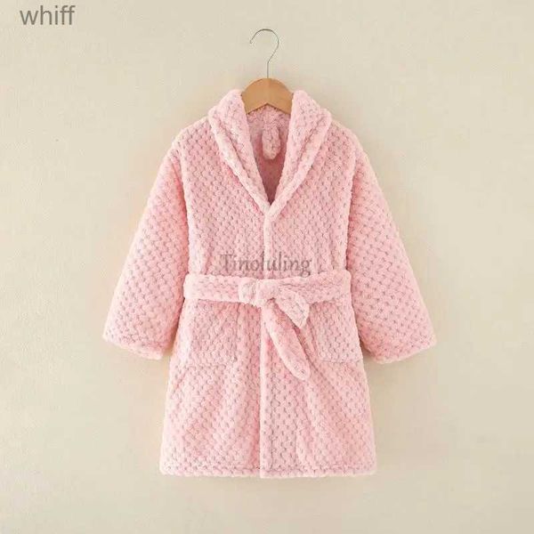 Handtücher Bademäntel Baby Mädchen Kleidung Winter Flanell Bademäntel für Kinder Teenager Mädchen Bademantel für 4-14 Jahre Kinder Pyjamas Bademäntel Rosa Blau Marineblau BadetuchL231123