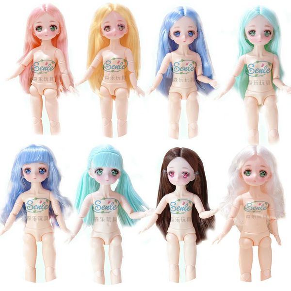 Bambole Anime 3D Occhi Bjd Corpo della bambola 1 6 Manga Viso Giunto sferico Bambola aploide nuda con peli vari Accessori per ragazze Giocattoli 231122