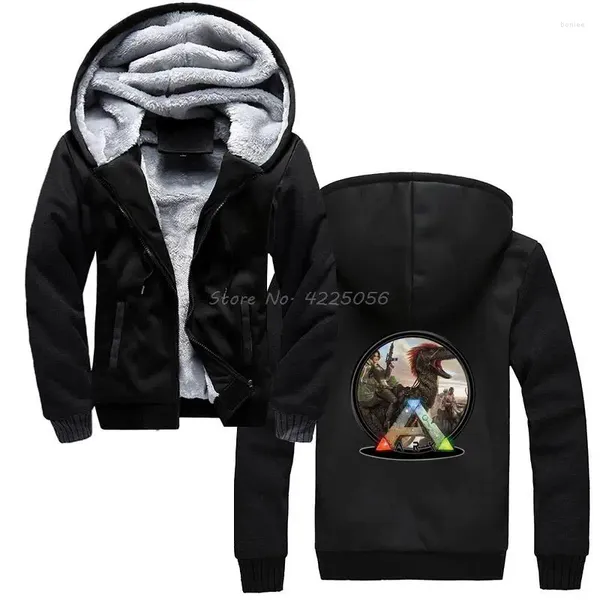 Hoodies masculinos adorável jogo arca sobrevivência evoluiu moletom com capuz impressão moda inverno engrossar moletom com capuz streetwear harajuku