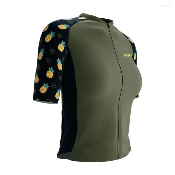 Yarış ceketleri bello bisikletçi kadın ananas bisiklet forması komik kısa kollu yol bisiklet Ciclismo yaz mtb gömlek giyim