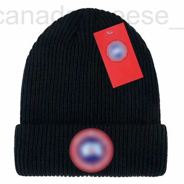 Beanie/Kafatası Kapakları Tasarımcı Lüks Tasarımcı Kanada Örme Şapka Kadınlar Beanie Cap Lüks Baskı İşlemeli Kaz Yün Moda Erkekler Sıcak Klasik Şapkalar G-13