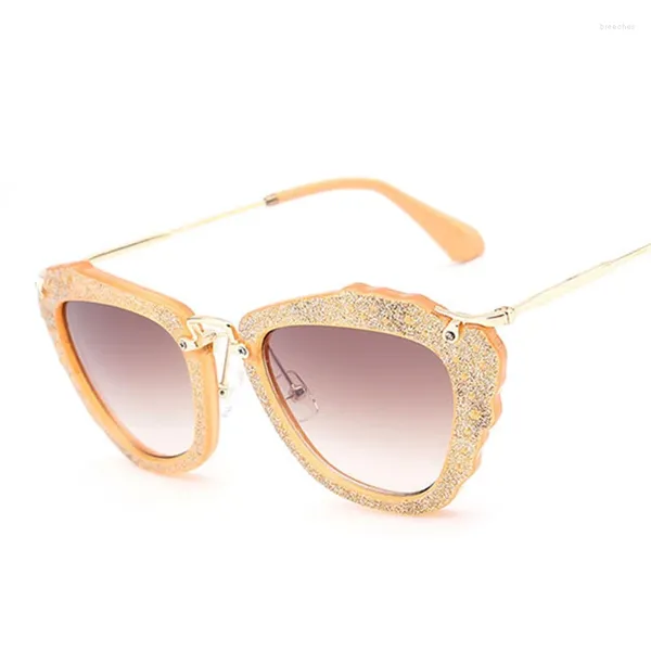 Sonnenbrille Ankunft blinkende glänzende Vintage Party Männer oder Frauen Marke Desginer Bling Luxus Retro Brille