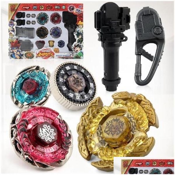 4D Beyblades Bayblade Metal Fusion 4D Launcher Spinning Top Set Kids Game Brinquedos Crianças Presente de Natal Bleyblade Burst Evolution Yh106 Dhpg4