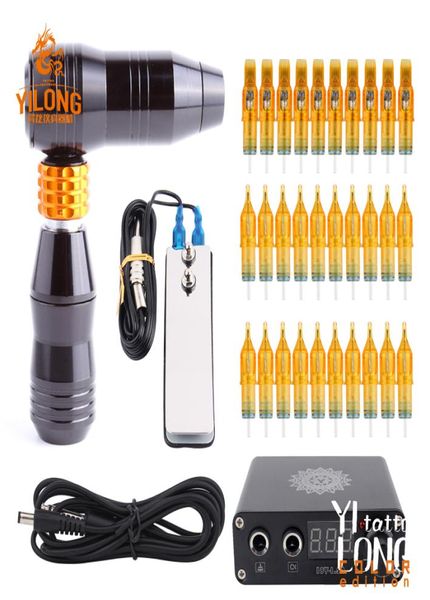 Professionelle Rotary T Pen Tattoo Kit LCD Mini Power Mit 30 stücke Nadel Patrone Ausrüstung Liefert T2006092946657