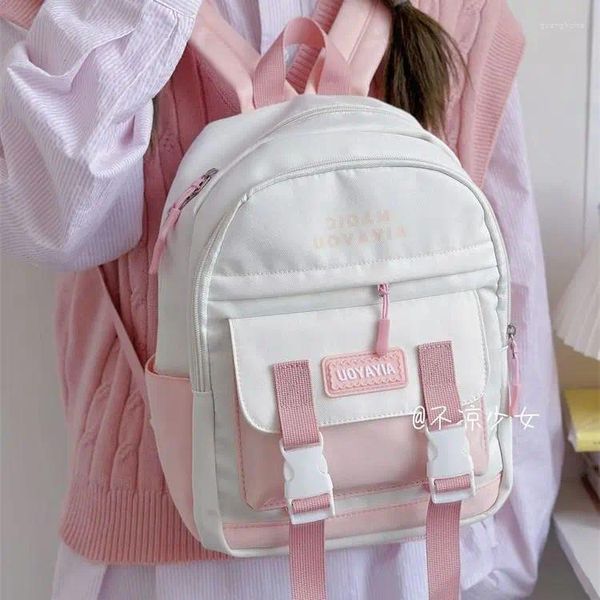 Sacos escolares Miyagawa rosa leve mochila pequena para japonês ins nicho mini doce saco de menina bonito