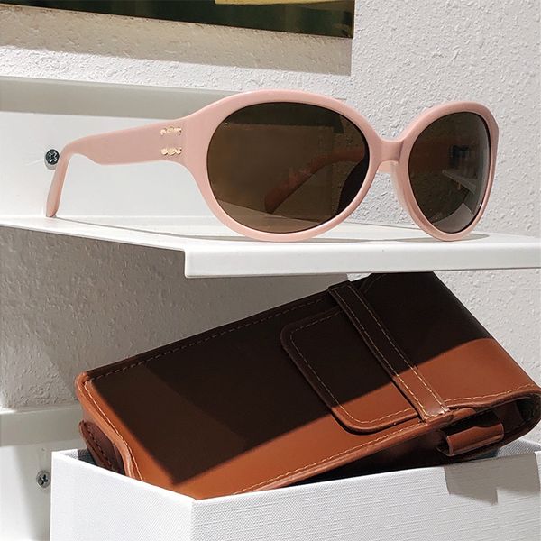Luxuriöse Damen-Sonnenbrille, hochwertige Designer-Sonnenbrille mit Farbwechsel, UV400-beständige Gläser, modische Metall-Buchstabenbeine mit Box CL40271S
