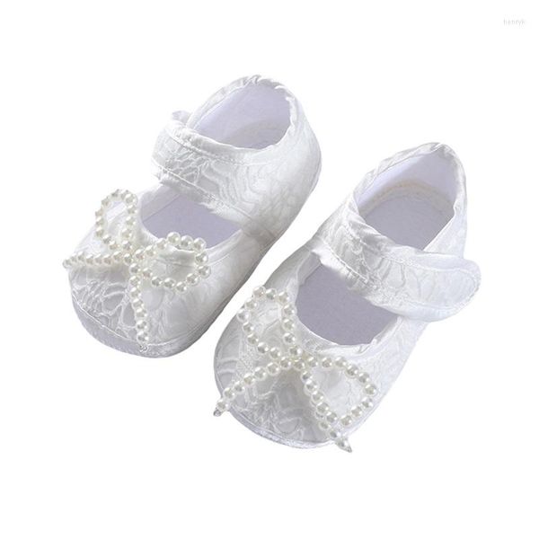 Первые ходьбы 2023 белая кружевная обувь принцессы мягкая подошва девочка малыша
