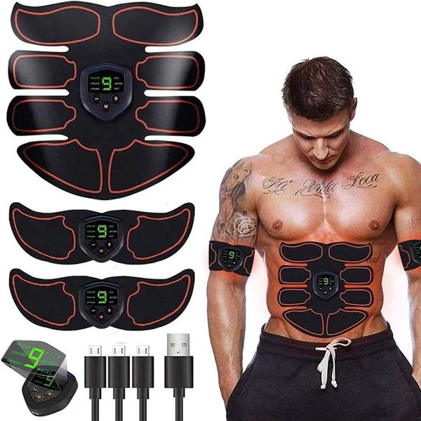 Attrezzatura portatile sottile Addestratore addominale Ems Stimolatore muscolare addominale Tono Cintura da palestra domestica Attrezzatura per allenamento fitness con display LCD Massaggiatore dimagrante 231122