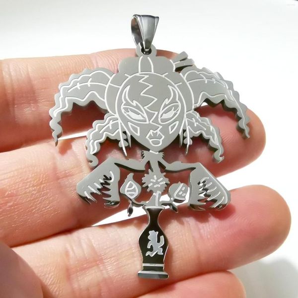 Подвесные ожерелья рождественские подарки Mens Juggalo yum Charms из нержавеющей стали ICP Hatektman Corleman Conglace Silverr