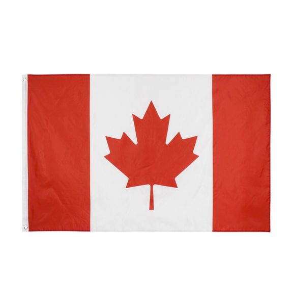 Fly Breeze 3x5FT 2X3FT 90X160CM 60X90CM Piede Canada Bandiera Intestazione Doppia Cucitura Bandiere Nazionali Canadesi Banner Utilizzato Per Il Festival H1351226