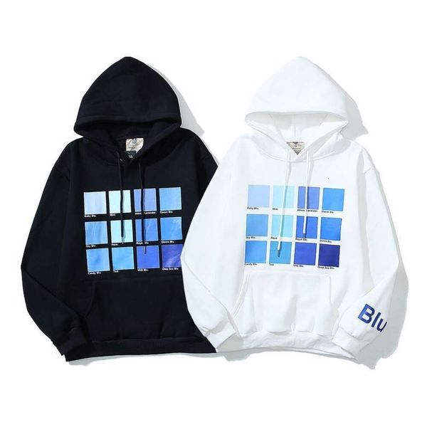 Designer Luxus-KanyeS-Klassiker im gleichen Stil, blaue Farbe, Kartendruck, superheißer Unisex-Kapuzenpullover, modischer Trend, vielseitig und bequem