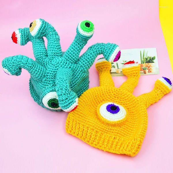 Berets Octopus Herbst und Winter Unisex Schlankheitskur neueste Augenkontakt Produktion aus reiner handgefertigter Wolle