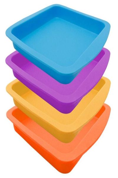 Amostra de silicone prato profundo pan 8quot quadrado grande antiaderente silicone concentrado óleo bho recipientes silicone bandeja271m7409197