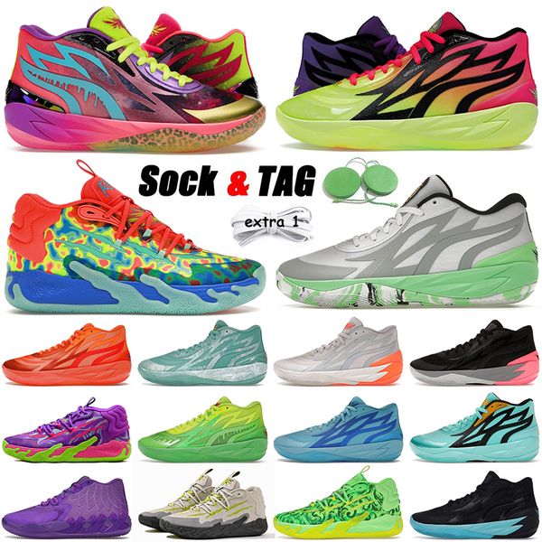 MB.02 03 scarpe da ballo lamelo Uomo Donna Scarpe da ginnastica firmate Rick Morty Adventures GutterMelo Lamel-O Toxic Assorbimento degli urti di alta qualità lemelo Jogging Scarpe da ginnastica originali