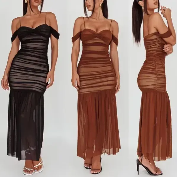 Lässige Kleider Sexy rückenfreies unregelmäßiges Strand-Slip-Kleid Damen Kontrastfarbe V-Ausschnitt Resort Wear 2023 Sommerurlaub